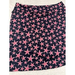 GOLFTINI Size Medium NWT Navy Hot Pink Shooting Stars Pull On Golf Skort